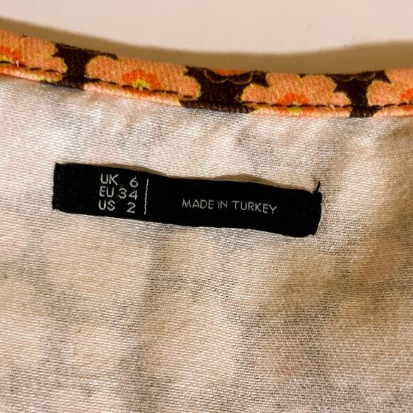 ASOS Reclaimed Vintage 70s Floral Matching Set Vest & Pants Women’s US 2 Retro - Picture 6 of 10